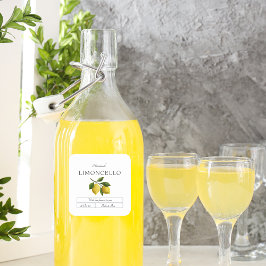 Trendy Lemon Event Wedding Limoncello Quadratischer Aufkleber
