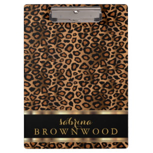 Trendy Leopard Animal Design Klemmbrett