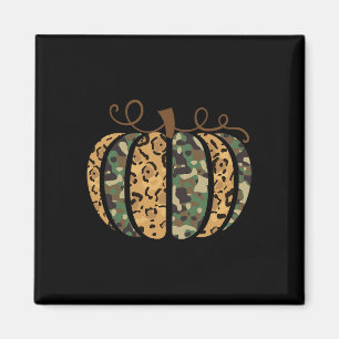 Trendy Leopard Camouflage Pumpkin Animal Print Che Magnet