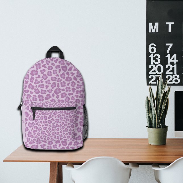 Trendy Leopard Print Individuelle Name Bedruckter Rucksack (Von Creator hochgeladen)