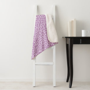 Trendy Leopard Print Individuelle Name Sherpadecke