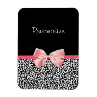Trendy Leopard Print und rosa Band mit Namen