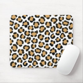 Trendy Leopard simuliertes Pelzeffektmuster Mousepad