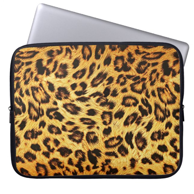 Trendy Leopard: Skin Design Pattern. Laptopschutzhülle (Vorderseite)