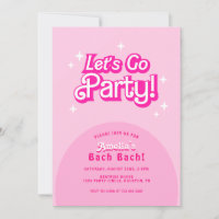 Trendy Let's Go Party Rosa Junggeselinnen-Abschied