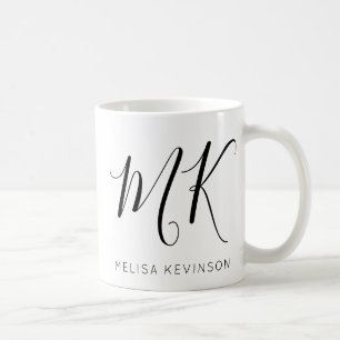 Trendy Letter Initial mit Name-Tasse Kaffeetasse