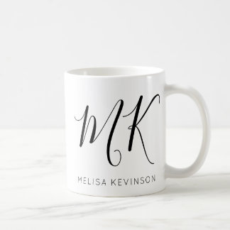 Trendy Letter Initial mit Name-Tasse Kaffeetasse