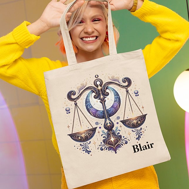 Trendy Libra Watercolor Zodiac Design Tragetasche (Von Creator hochgeladen)