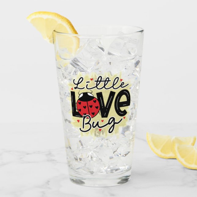Trendy Liebe Bug Valentinstag Glas (Vorderseite Ice)