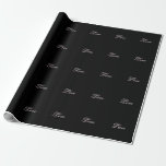 Trendy Liebe Wedding Calligraphy Script Black Geschenkpapier<br><div class="desc">Sie können die Schriftart und Farben leicht ändern. Sie können auch Ihr Logo und das Hintergrundbild hinzufügen,  wie Sie möchten.</div>