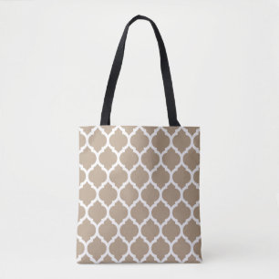 Trendy Light Cream marokkanischen Quarrefoil Patte Tasche