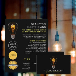 Trendy Lightbulb, Elektriker Visitenkarte