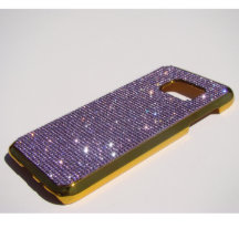Trendy Lila Amethyst Samsung Galaxy S7 Gold Case