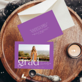 Trendy Lila Class of 2024 Moderner Abschluss Ankündigung