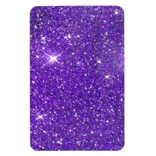 Trendy lila funkelnder GlitterGlitz Magnet