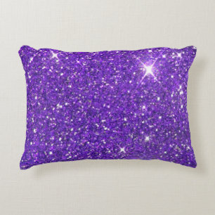 Trendy lila funkelnder GlitzerGlitz Dekokissen