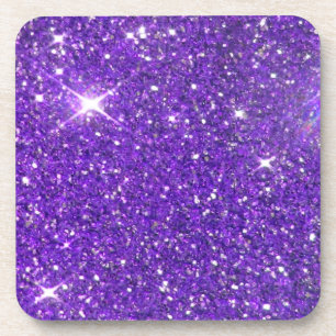 Trendy lila funkelnder GlitzerGlitz Getränkeuntersetzer