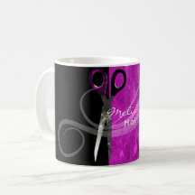 Trendy lila Haar-Stylist-Tasse