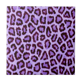 Trendy Lila Leopard Pattern Fliese