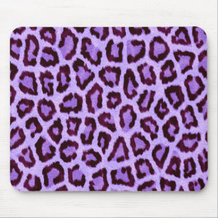 Trendy Lila Leopard Pattern Mousepad
