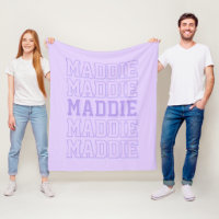Trendy Lila Name Blanket