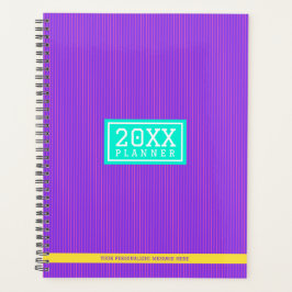 Trendy Lila Personalisiert Name & Monogram Planner Planer