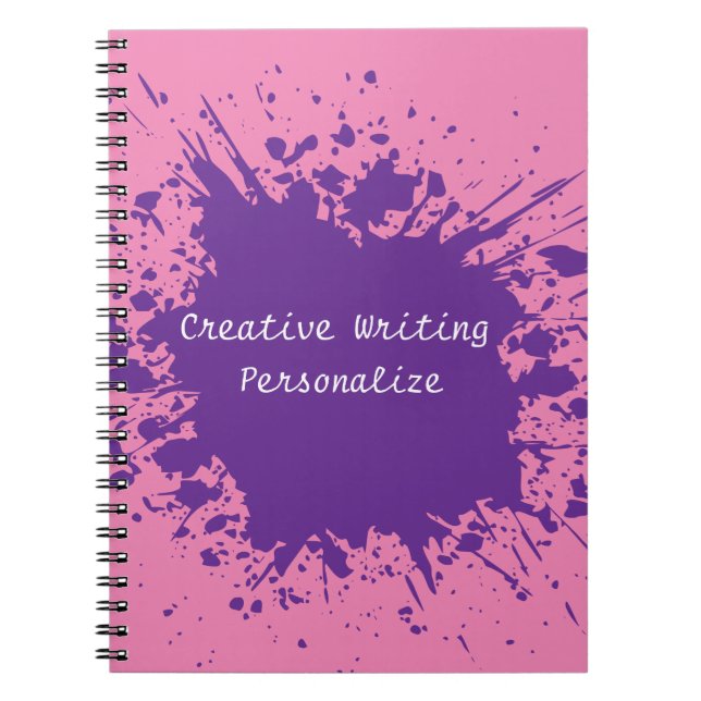 Trendy Lila Pink Creative Writing Personalisiert Notizblock (Vorderseite)