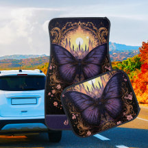 Trendy Lila Pink Yellow Butterfly
