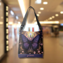 Trendy Lila Pink Yellow Butterfly