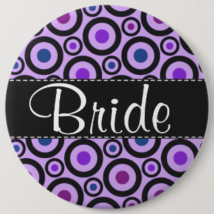 Trendy Lila Polka Dot Button