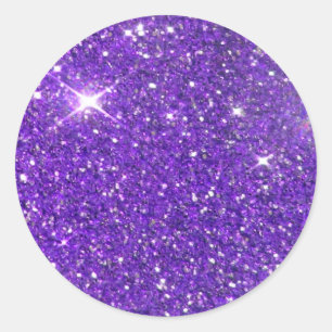 Trendy Lila Sparkling Glitzer Glitz Runder Aufkleber