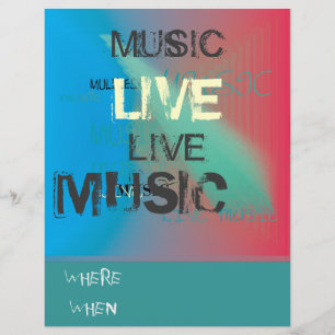 Trendy Live Music Flyer für Veranstaltungen