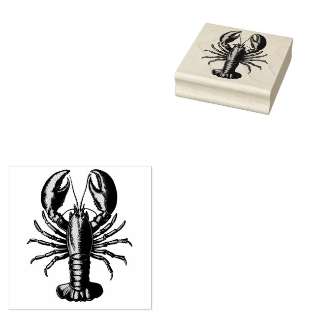Trendy Lobster Gummistempel (Stempel)