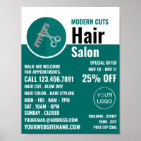 Trendy-Logo, Haarstylist, Friseur-Salon-Werbung
