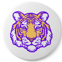 Trendy Louisiana Tigers Football Button - Gameday