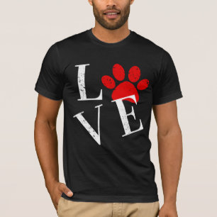 TRENDY LOVE DOG PAW T-Shirt -> MODELLES LIEBES HU
