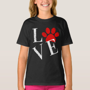 TRENDY LOVE DOG PAW T-Shirt -> MODELLES LIEBES HU