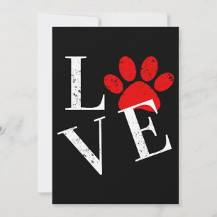 TRENDY LOVE HUNDEPFOTE EINLADUNG