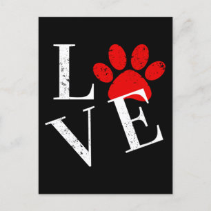TRENDY LOVE HUNDEPFOTE POSTKARTE