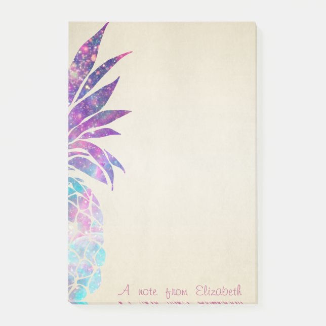 Trendy Lovely Stilvoll , Ananas Post-it Klebezettel (Vorderseite)