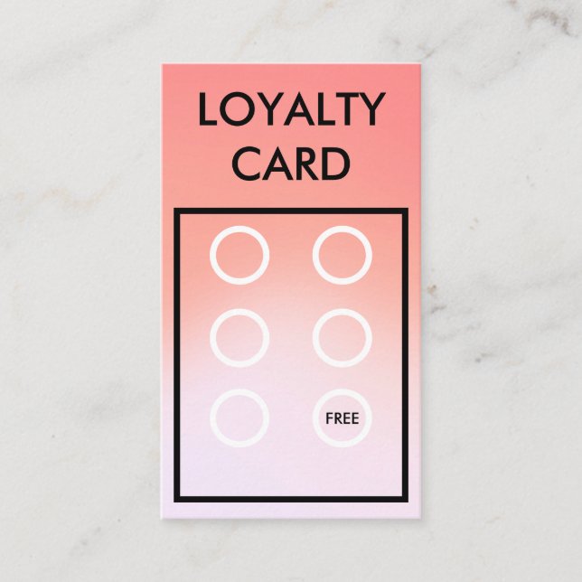 Trendy Loyalty Card Visitenkarte (Vorderseite)
