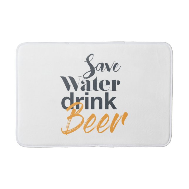 Trendy, lustig, urbanes Design Gerettet Water Drin Badematte (Vorderseite)