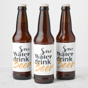 Trendy, lustig, urbanes Design Gerettet Water Drin Bierflaschenetikett
