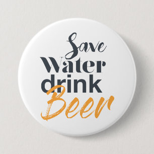 Trendy, lustig, urbanes Design Gerettet Water Drin Button
