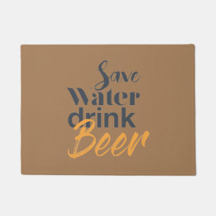 Trendy, lustig, urbanes Design Gerettet Water Drin Fußmatte