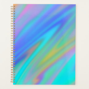 Trendy luxe vert bleu violet faux holographique