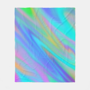 Trendy luxuriöse grün blaue lila Imitate holografi Fleecedecke