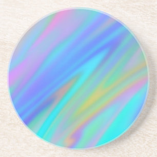 Trendy luxuriöse grün blaue lila Imitate holografi Getränkeuntersetzer