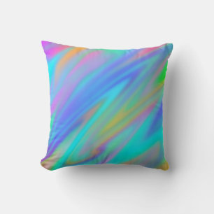 Trendy luxuriöse grün blaue lila Imitate holografi Kissen