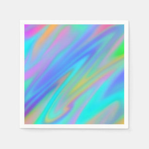 Trendy luxuriöse grün blaue lila Imitate holografi Serviette